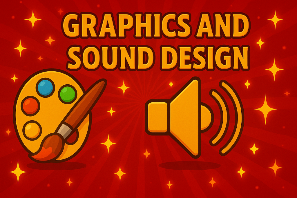 Graphics and sound design of slot lucky lucky
